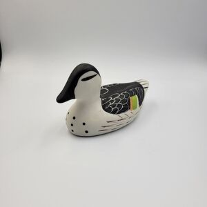 Vintage Painted Ceramic Duck Figurine